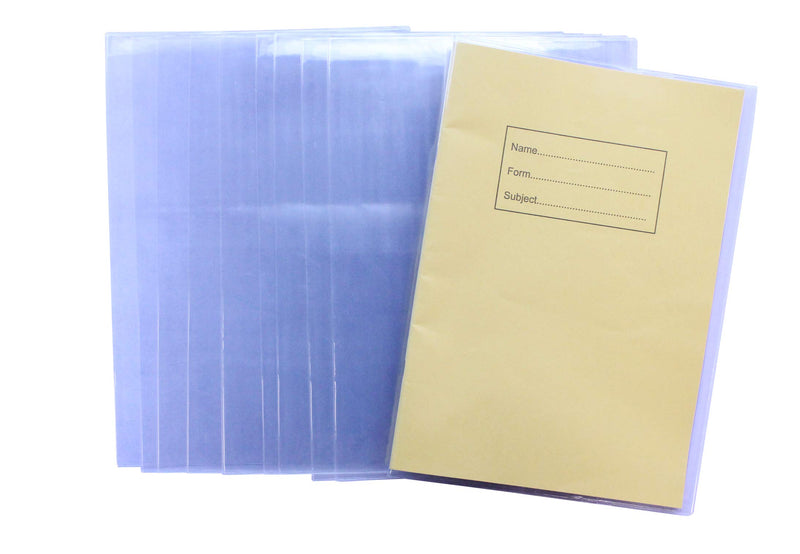 Bright Ideas Clear PVC Book Covers – A4, 250 Micron, PK10 Covers. Thicker and Extra Strong Sturdy Plastic Book Covers. Easy to Clean Plastic and Wipeable Made to Protect School Exercise Books. BI9000.