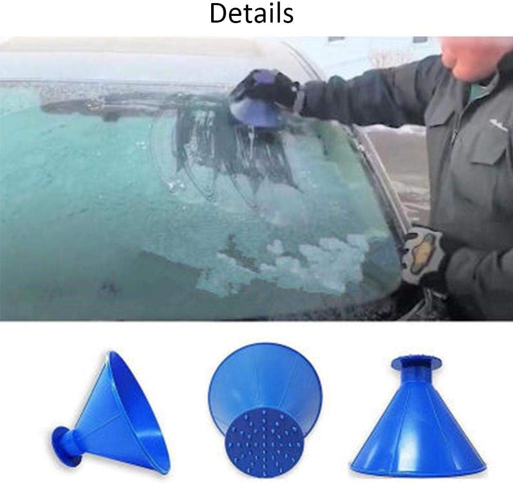 Yunhigh cono a forma di neve raschietto per ghiaccio auto parabrezza neve strumento di rimozione portatile e antigraffio per SUV auto Windows, Style 2 - red