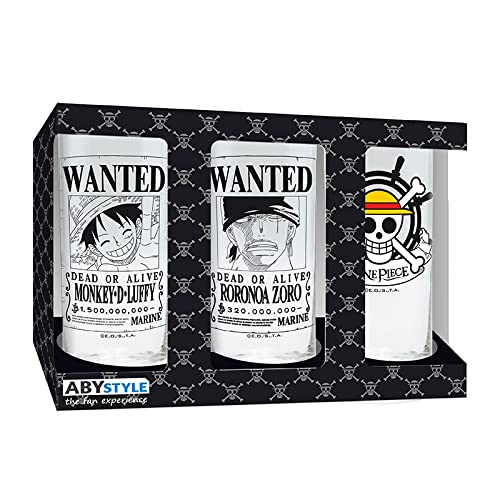 One Piece: ABYstyle (3 Glass Set / Set Bicchieri)