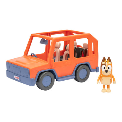 Bluey Heeler Family Road Trip 4WD Vehicle, Includes Articulated Chilli Figure, With Open Roof To Easily Fit 4 Figures Inside, Ideal for all 2.5 Inch Figures (Sold Separately