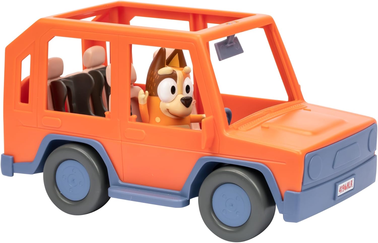 Bluey Heeler Family Road Trip 4WD Vehicle, Includes Articulated Chilli Figure, With Open Roof To Easily Fit 4 Figures Inside, Ideal for all 2.5 Inch Figures (Sold Separately