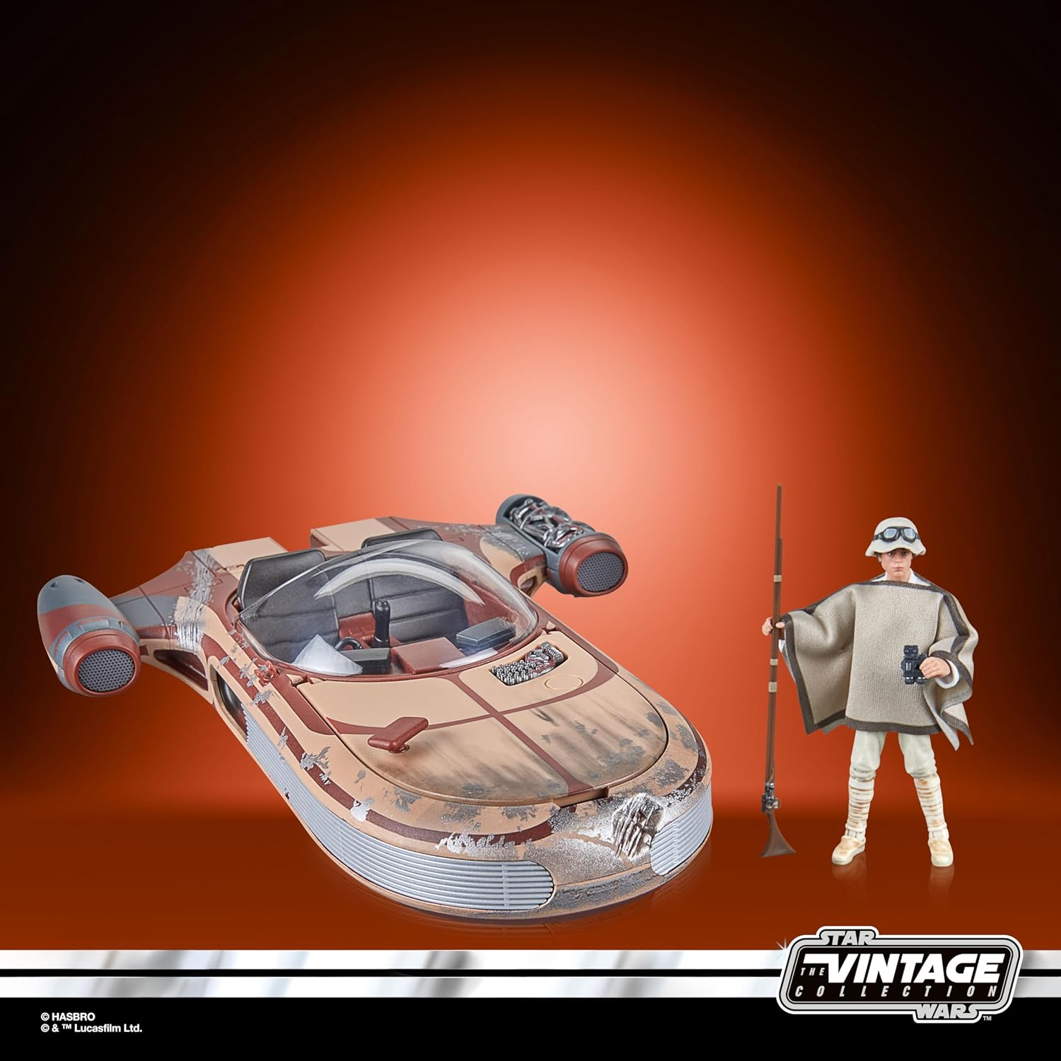 Star Wars The Vintage Collection Landspeeder & Luke Skywalker, Star Wars: A New Hope 9.5-cm Action Figure & Vehicle