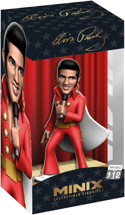 MINIX Bandai Sammelfigur, 12 cm, Elvis roter Anzug, Sammlerstücke für Ausstellung, Geschenkidee, Spielzeug für Kinder und Erwachsene, TV-Fans (MN18918