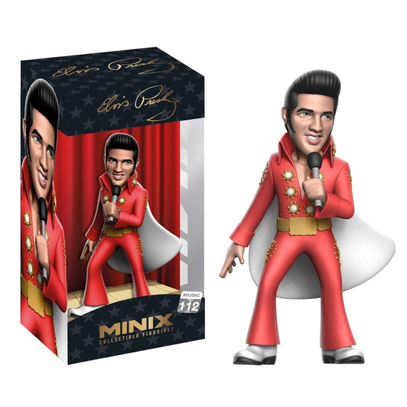 MINIX Bandai Sammelfigur, 12 cm, Elvis roter Anzug, Sammlerstücke für Ausstellung, Geschenkidee, Spielzeug für Kinder und Erwachsene, TV-Fans (MN18918