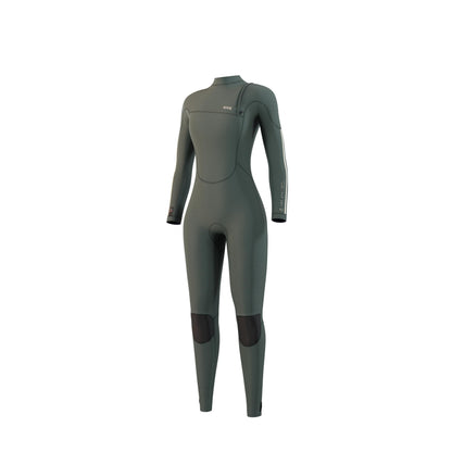 2023 Mystic Womens The One 4/3 GBS Zip-Free Wetsuit - Dark Olive