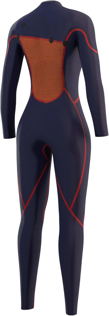 2023 Mystic Womens The One 4/3 GBS Zip-Free Wetsuit - Dark Olive