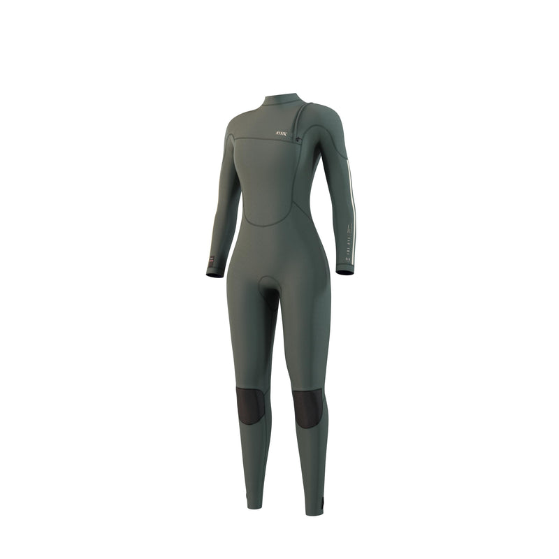 2023 Mystic Womens The One 4/3 GBS Zip-Free Wetsuit - Dark Olive