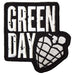 Green Day Grenade Woven Stacked Logo Iron On Patch (One Size) (Black/White