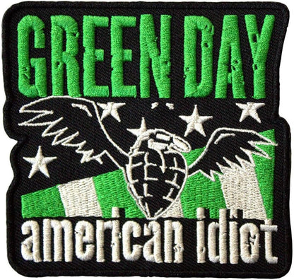 Rock Off officially licensed products Verde Day American Idiot Wings Standard Woven Patch Size Accessory Size
