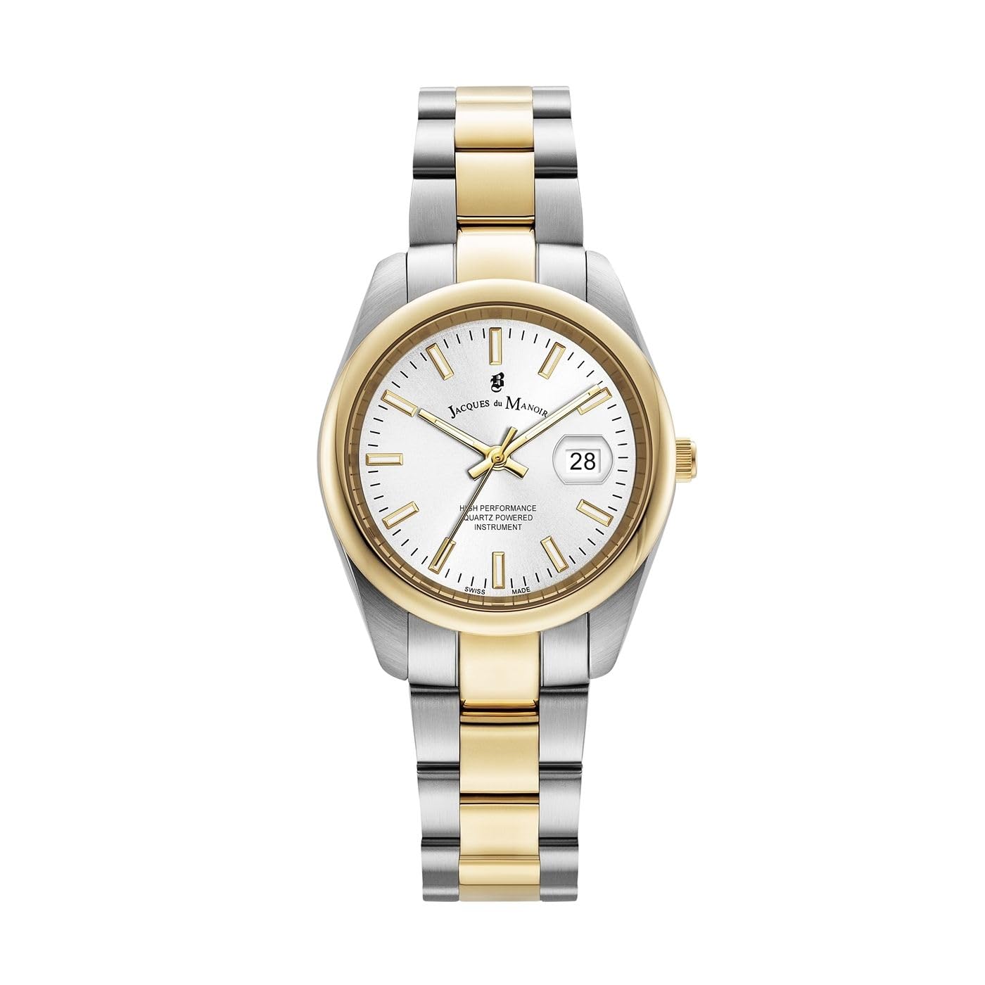Jacques du Manoir Swiss-made Allure Two Tone Bracelet Watch