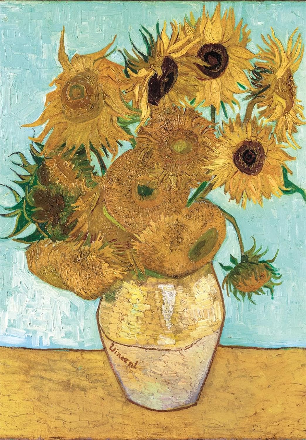 Clementoni Puzzle Museum Sunflower 1000 Stücke, Compact Box - Puzzle für Erwachsene 14-99 Jahre, Geschenk für Mann und Frau, Made in Italy, 39966
