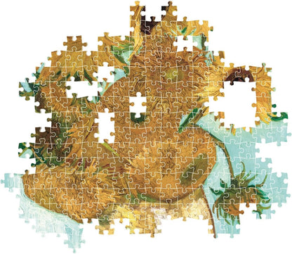 Clementoni Puzzle Museum Sunflower 1000 Stücke, Compact Box - Puzzle für Erwachsene 14-99 Jahre, Geschenk für Mann und Frau, Made in Italy, 39966