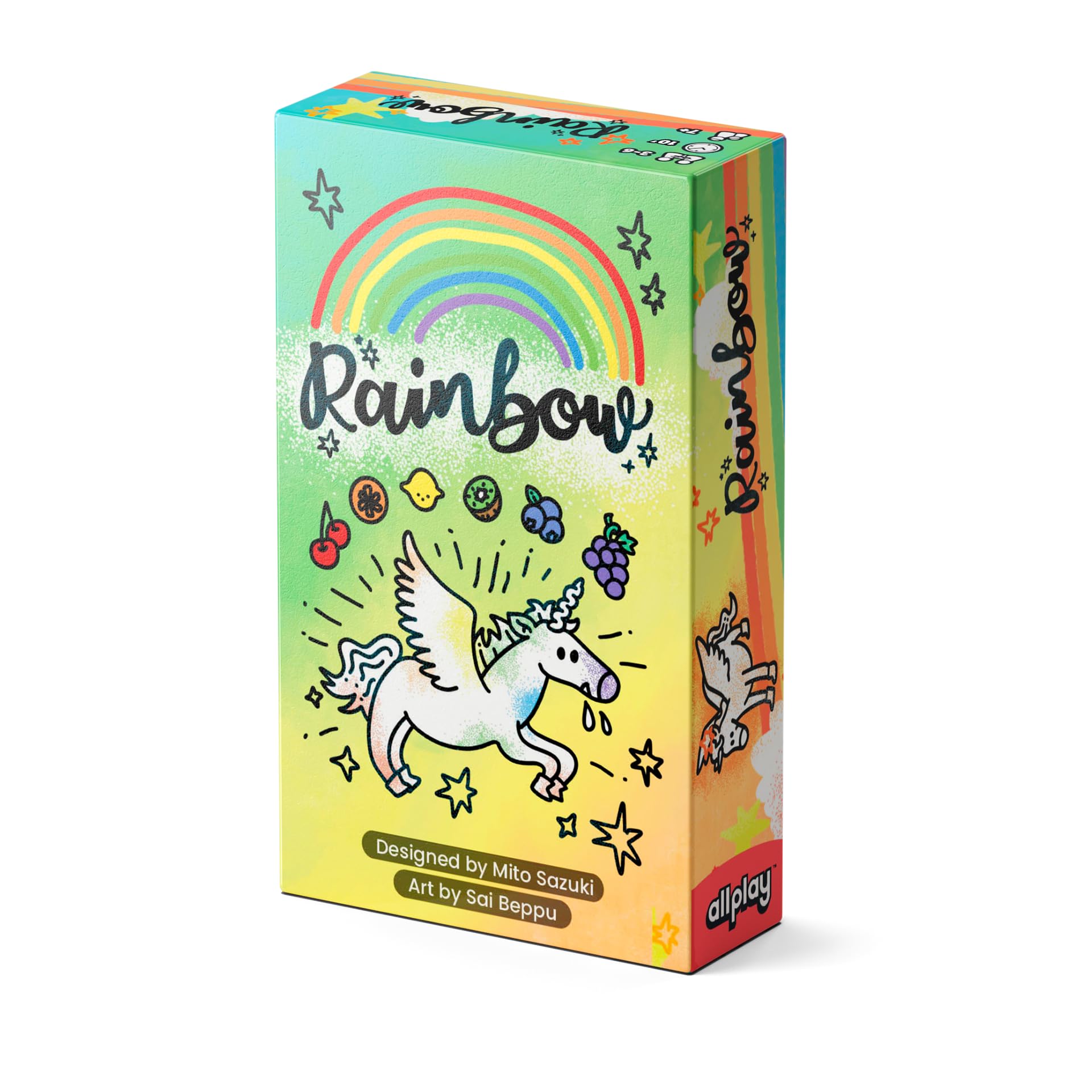 Allplay Rainbow Card Game - Fast-Paced Hand Management for 2-6 Players, Ages 8+, Strategic and Replayable Tiny Box Series