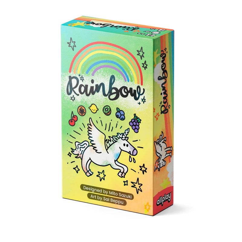 Allplay Rainbow Card Game - Fast-Paced Hand Management for 2-6 Players, Ages 8+, Strategic and Replayable Tiny Box Series