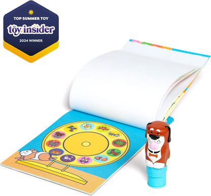 Melissa & Doug Sticker WOW Sticker Stamper and 24-Page Activity Pad, 300 Stickers, Arts and Crafts Fidget Toy Collectible Character – Dog - Creative Play Travel Toy for Girls and Boys 3 plus