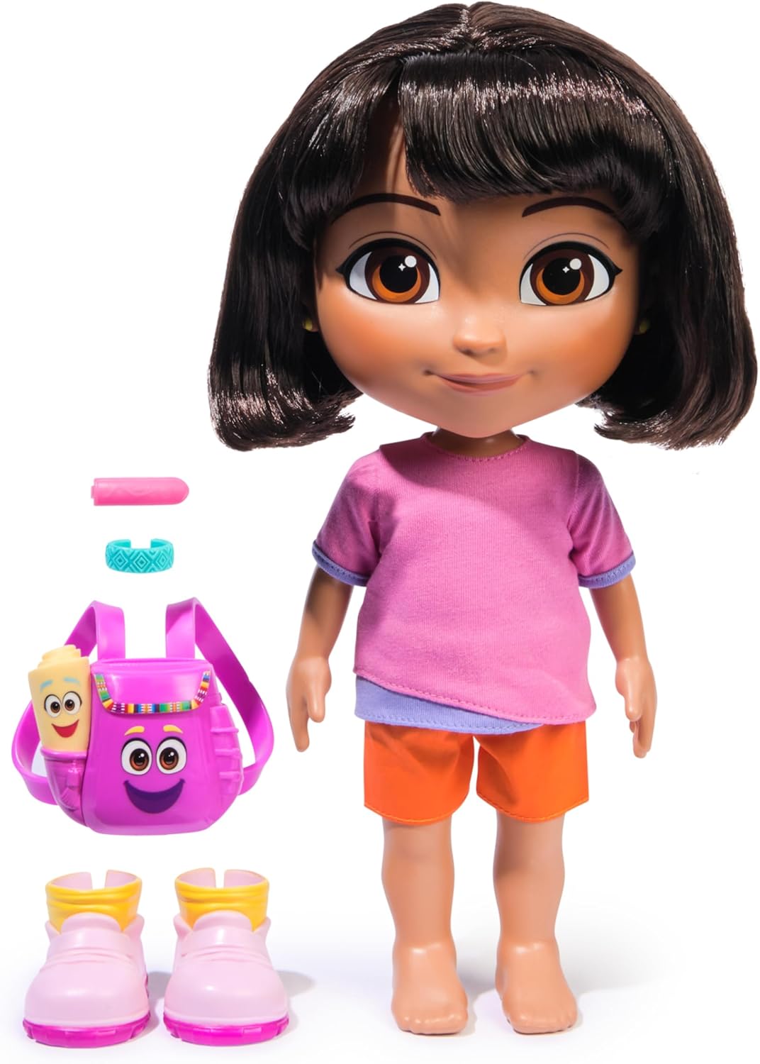 Dora, Sing & Explore Dora Doll with Music, Sound Effects, Bilingual Phrases, Doll Clothes and Accessories, Kids Toys for Girls and Boys Ages 3 and Up
