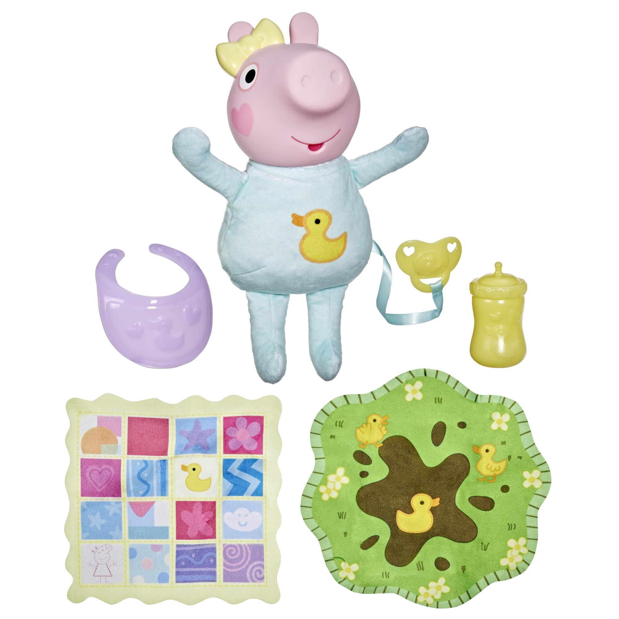 Peppa Pig Oinks and Snuggles Evie Interactive Baby Doll, 28 cm
