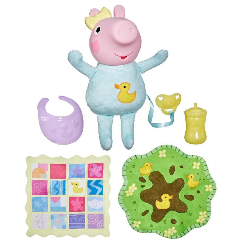 Peppa Pig Oinks and Snuggles Evie Interactive Baby Doll, 28 cm