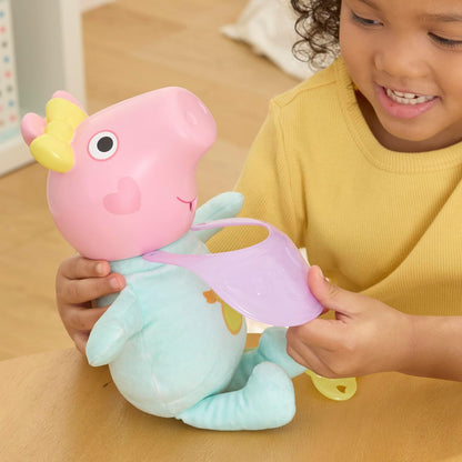 Peppa Pig Oinks and Snuggles Evie Interactive Baby Doll, 28 cm