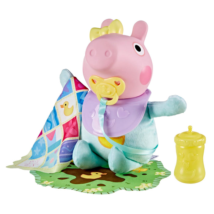 Peppa Pig Oinks and Snuggles Evie Interactive Baby Doll, 28 cm