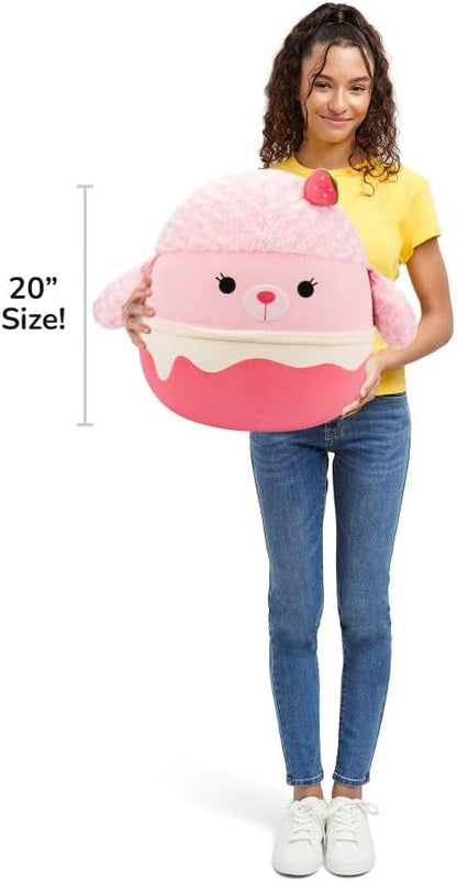 Squishmallows Original 20-Inch Chloe the Strawberry Milkshake Poodle