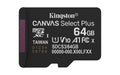 Kingston Canvas Select Plus microSD Memory Card 64GB micSDXC Gen3 100R A1 Single Pack w/o ADP - SDCS3/64GBSP