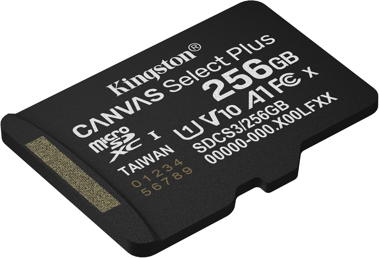 Kingston Canvas Select Plus microSD Memory Card 256GB micSDXC Gen3 150R A1 Single Pack w/o ADP - SDCS3/256GBSP