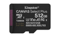 Kingston Canvas Select Plus Scheda di memoria microSD 512GB micSDXC Gen3 150R A1 Adattatore SD non incluso - SDCS3/512GBSP