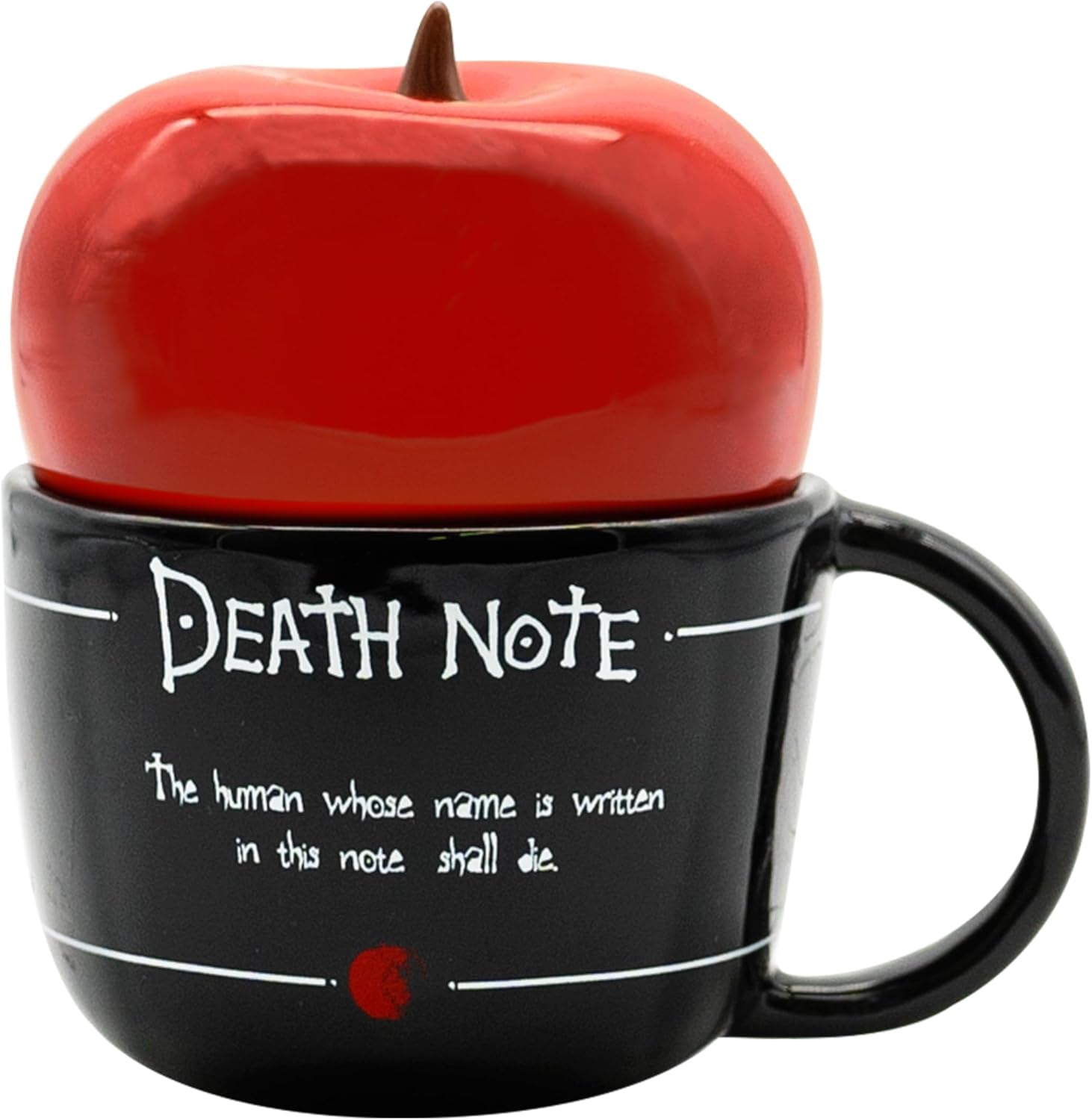 ABYSTYLE Tazza da tè e caffè in ceramica 3D con mela Death Notw Anime Manga Drinkware Home & Kitchen Merch Gift