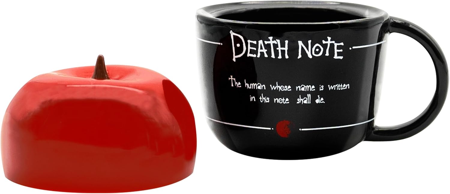 ABYSTYLE Tazza da tè e caffè in ceramica 3D con mela Death Notw Anime Manga Drinkware Home & Kitchen Merch Gift