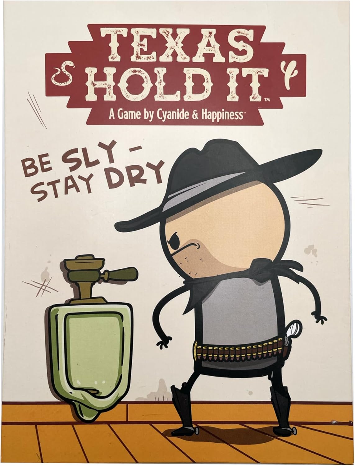 Joking Hazard Texas Age 10+ Hold It Card Game - Wild West Bathroom Card Game by Cyanide & Happiness - Push Your Luck Party Game for 2-6 Players | Hilarious Fun for Game Night