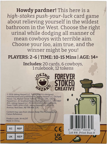 Joking Hazard Texas Age 10+ Hold It Card Game - Wild West Bathroom Card Game by Cyanide & Happiness - Push Your Luck Party Game for 2-6 Players | Hilarious Fun for Game Night