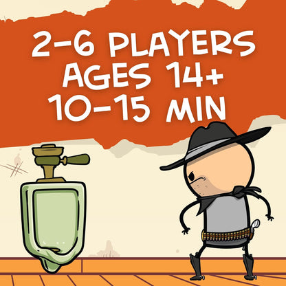 Joking Hazard Texas Age 10+ Hold It Card Game - Wild West Bathroom Card Game by Cyanide & Happiness - Push Your Luck Party Game for 2-6 Players | Hilarious Fun for Game Night