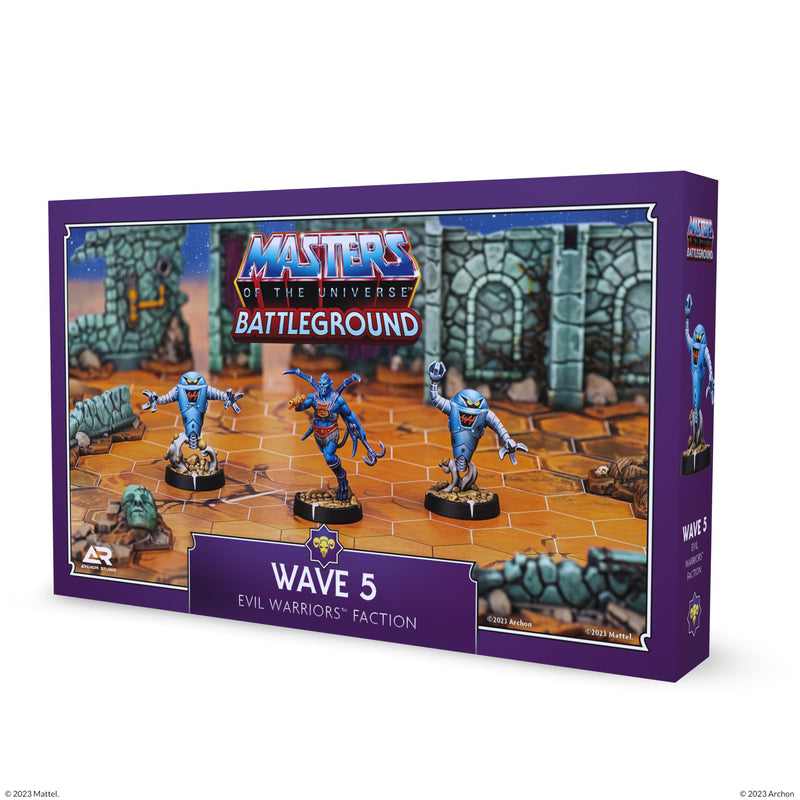Masters of The Universe Battleground RPG Expansion Set Wave 5 Evil Warriors Faction - Includes 3 Character Minis Webstor and 2 Hover Robots, Rulebook and More - for Ages 14+