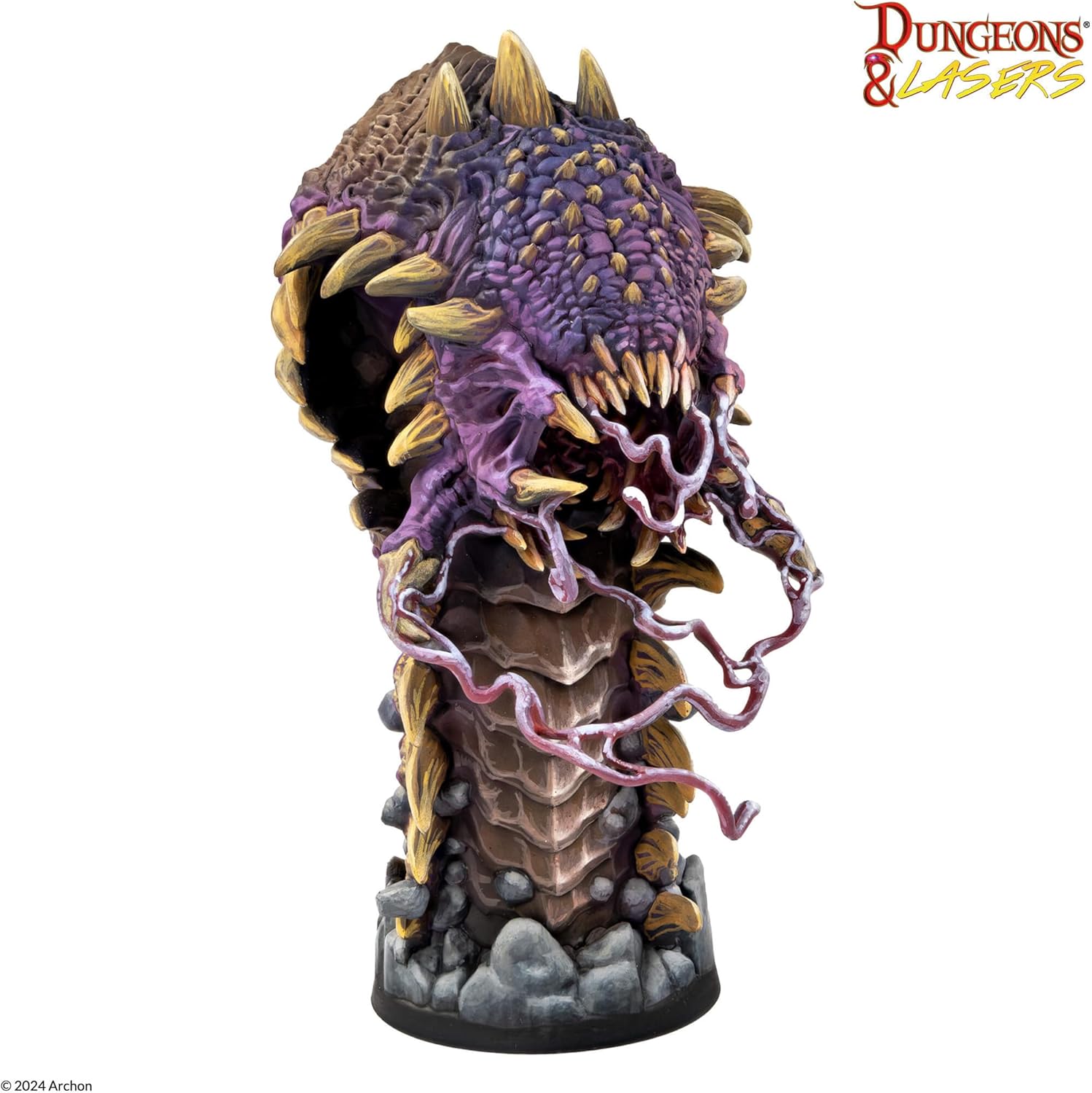 Dungeons & Lasers Sandwyrm Terror of The Dunes DND Miniature - Large Model with Scenic Base - Unpainted, Unassembled - for Ages 14 Years +