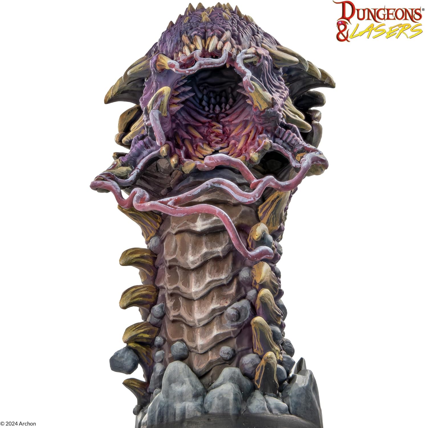 Dungeons & Lasers Sandwyrm Terror of The Dunes DND Miniature - Large Model with Scenic Base - Unpainted, Unassembled - for Ages 14 Years +