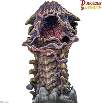 Dungeons & Lasers Sandwyrm Terror of The Dunes DND Miniature - Large Model with Scenic Base - Unpainted, Unassembled - for Ages 14 Years +