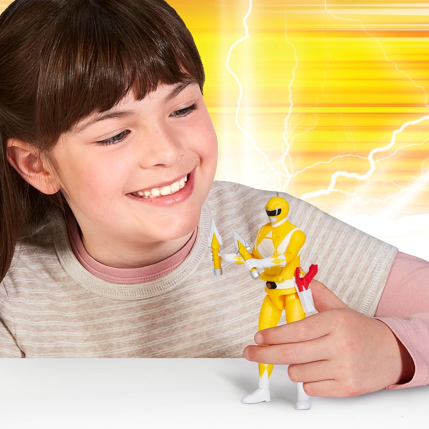 Power Rangers Mighty Morphin Auto-Morphin Yellow Ranger Action Figure
