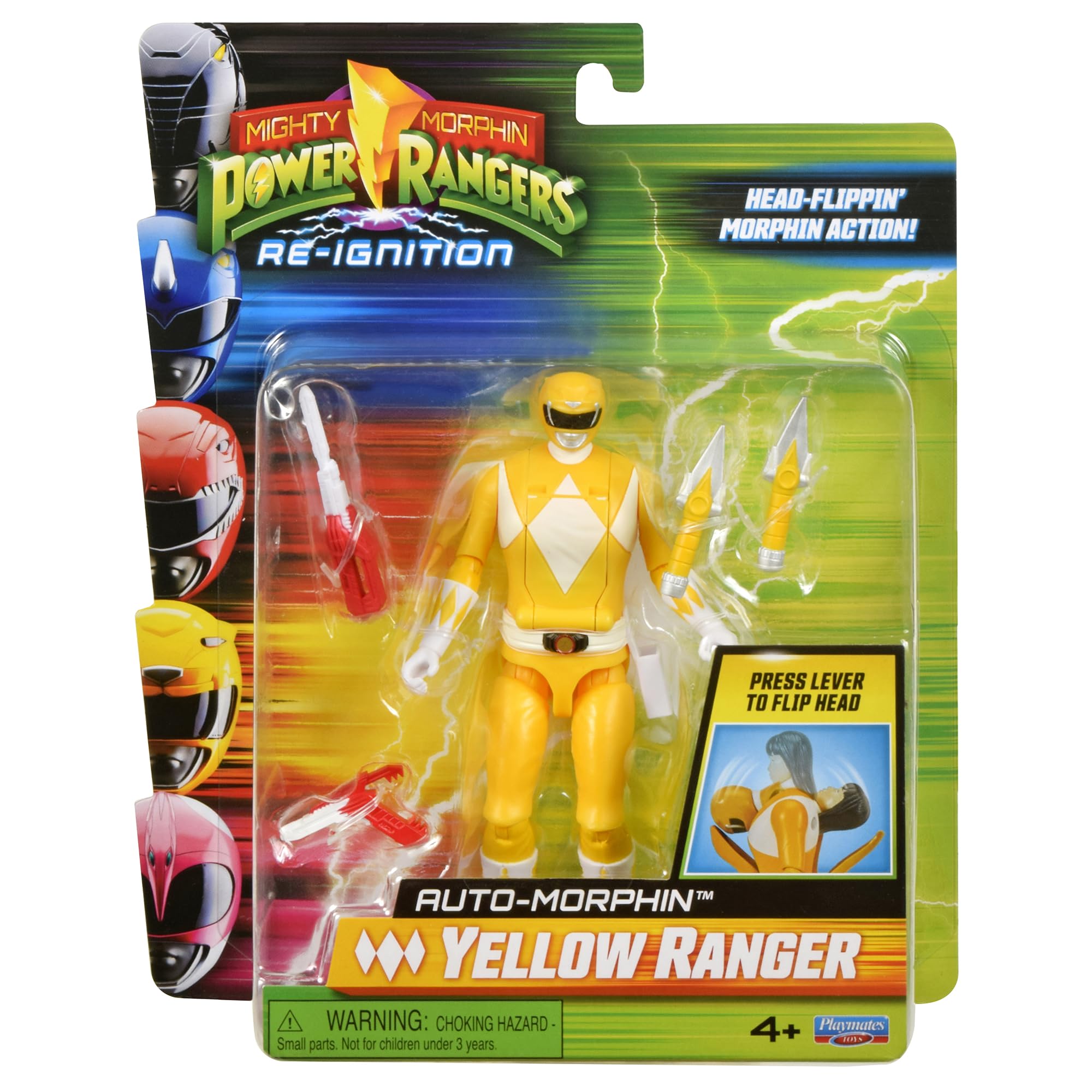 Power Rangers Mighty Morphin Auto-Morphin Yellow Ranger Action Figure