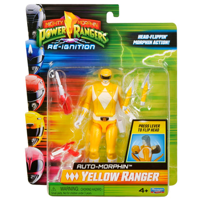 Power Rangers Mighty Morphin Auto-Morphin Yellow Ranger Action Figure