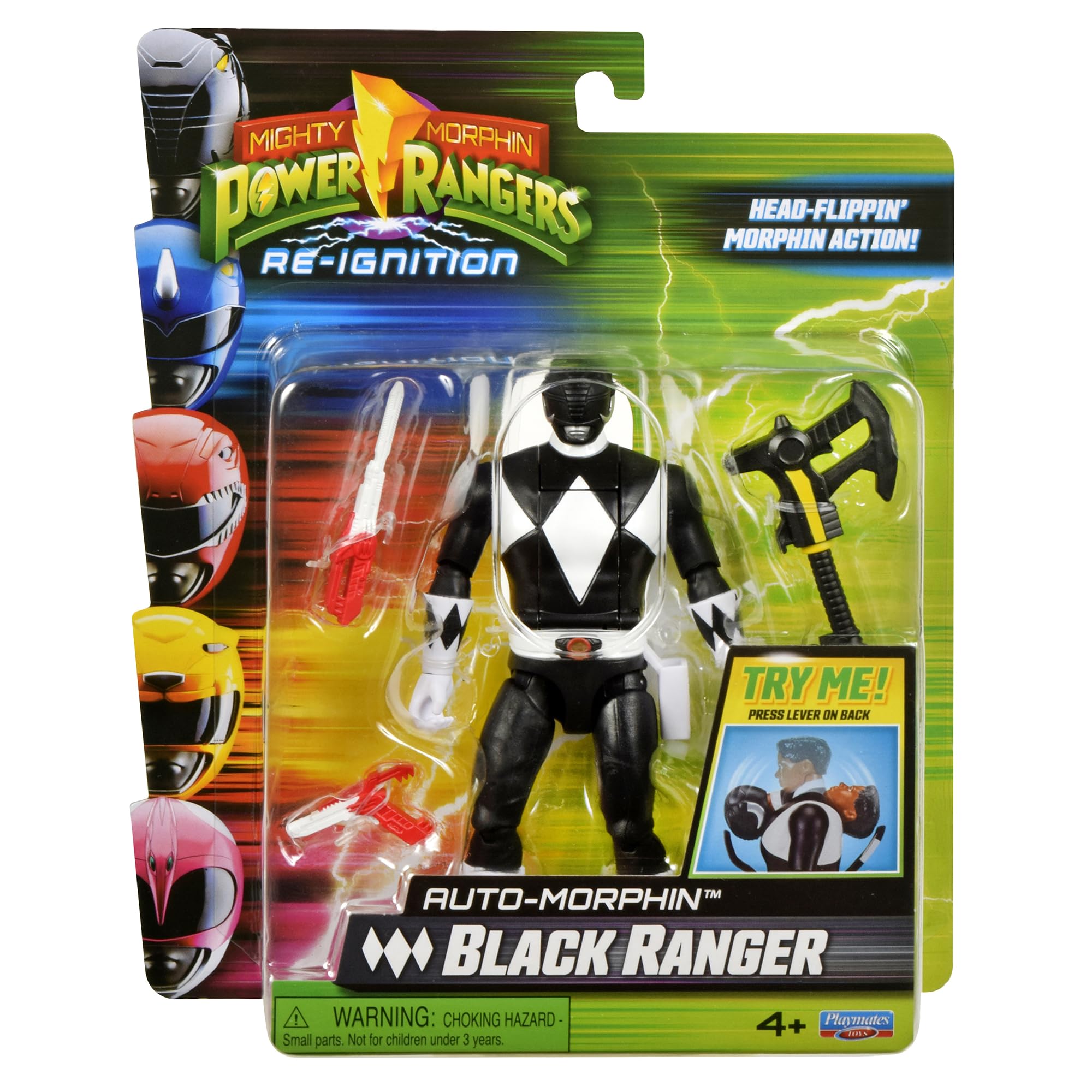 Power Rangers Mighty Morphin Auto-Morphin Black Ranger Action Figure