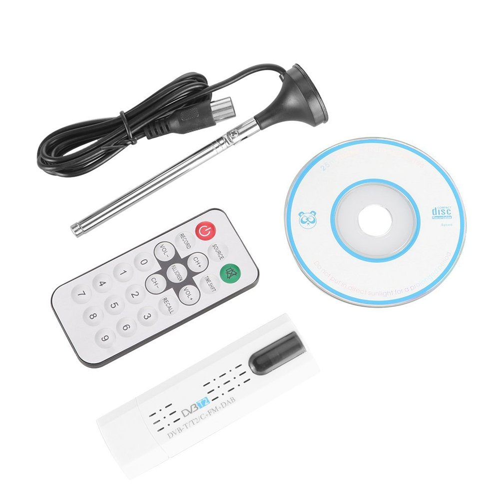 Reround USB 2.0 Digital DVB-T / T2 SDR + Dab + FM Receiver for HDTV TV Tuner
