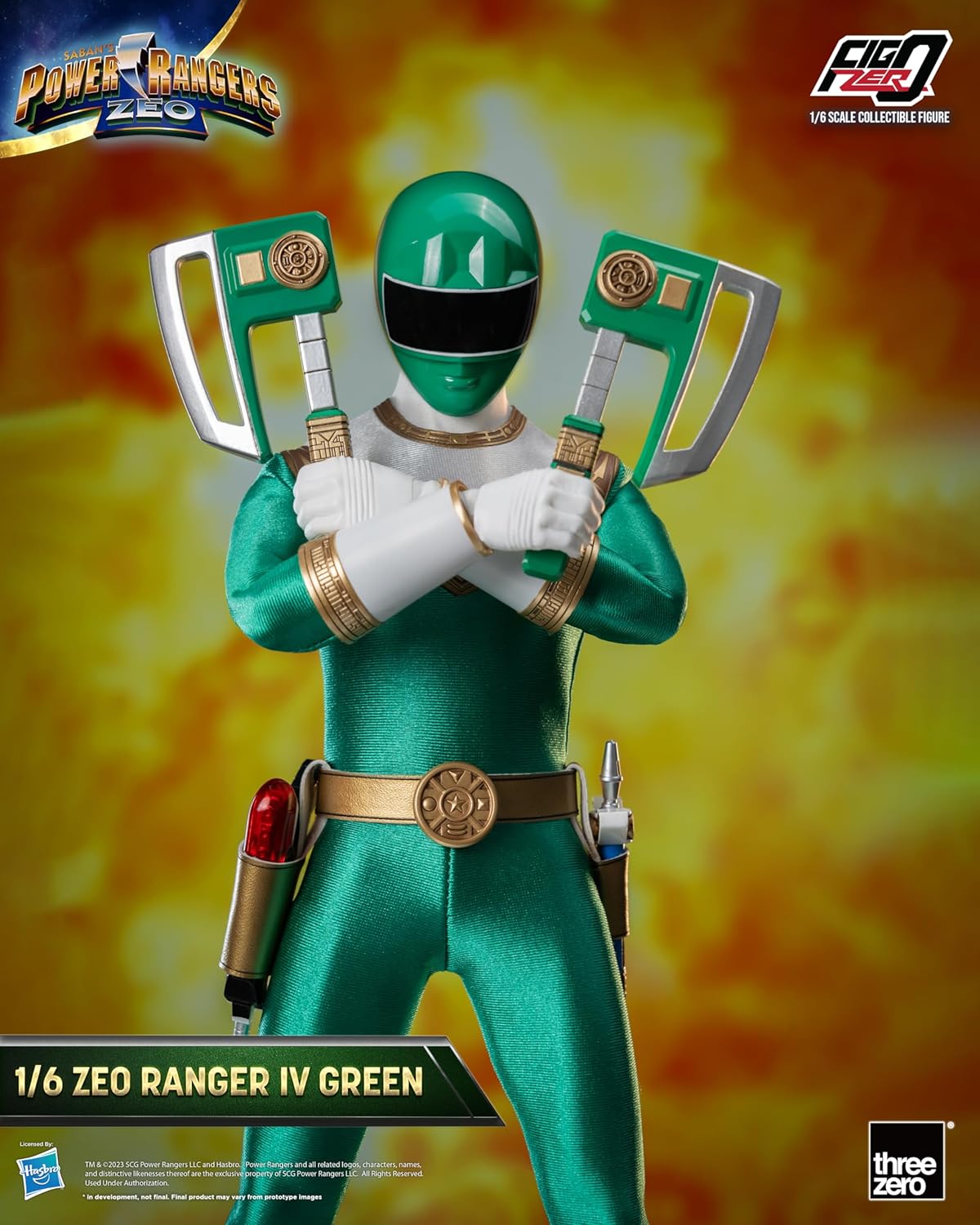 Power Rangers Zeo: FigZero Zeo Ranger IV Green 1:6 Scale Action Figure