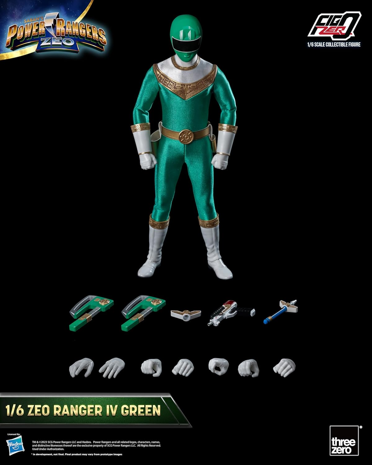 Power Rangers Zeo: FigZero Zeo Ranger IV Green 1:6 Scale Action Figure