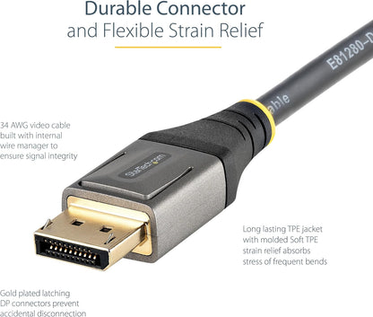 StarTech.com Cavo DisplayPort 1.4 da 30 cm, 8K 60Hz HDR10, 4K 120Hz UHD Video, cavetto DP 1.4 M/M