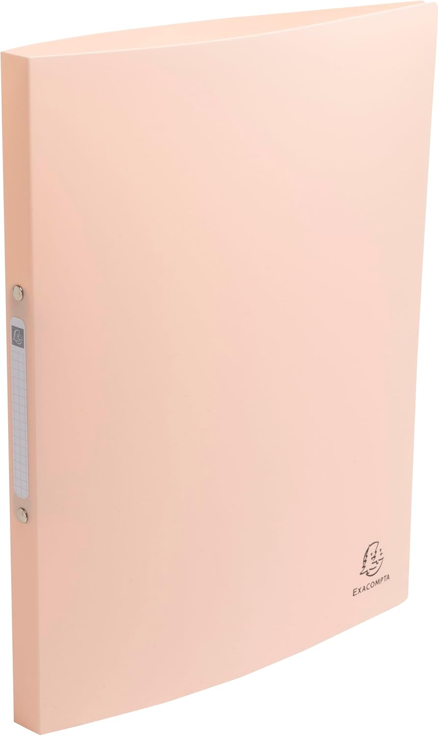 Exacompta - Ref 54270E - Pack of 4 Skandi Soft Binders - Recycled PP - 2 Round Rings - 20mm Spine - External Size: 32x25cm - File Format A4-4 Assorted Colours