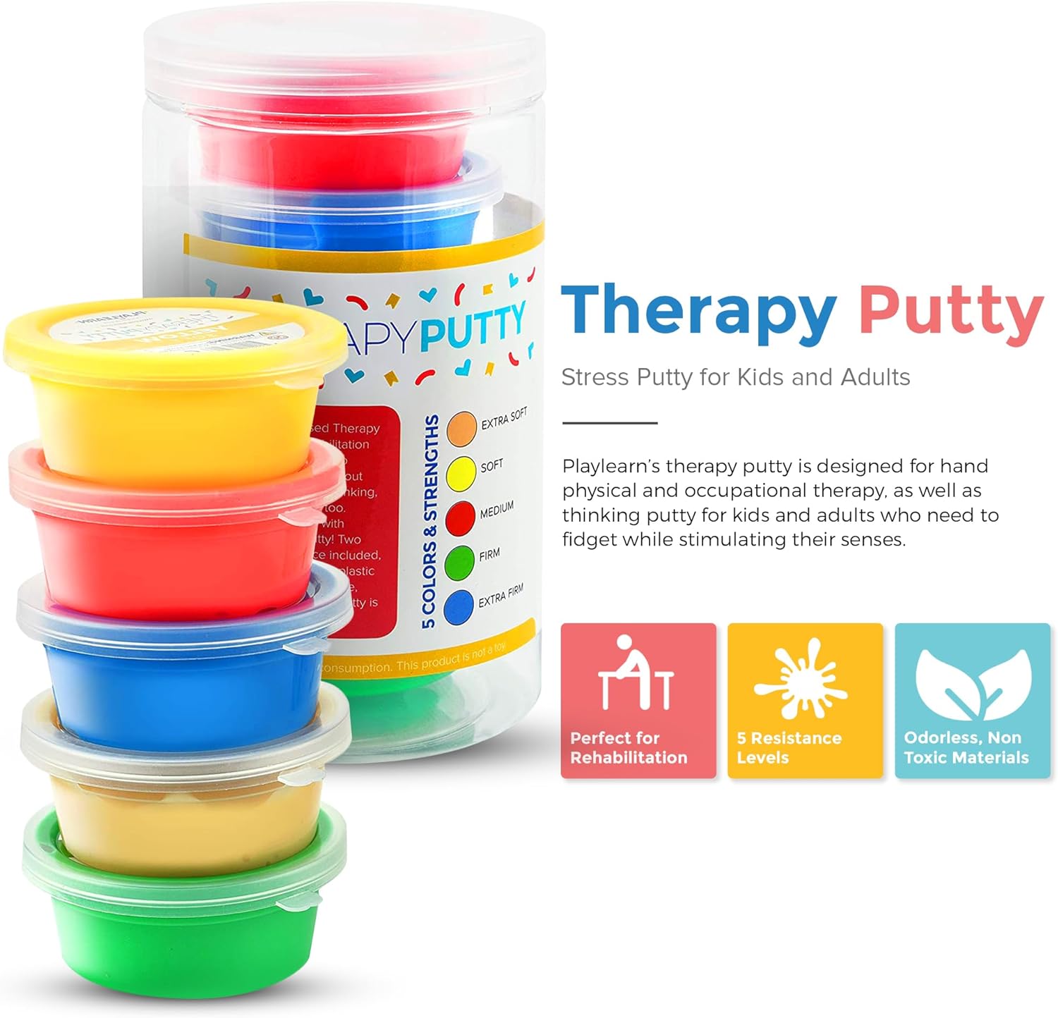 Therapy Putty 5Resistance Levels Ast