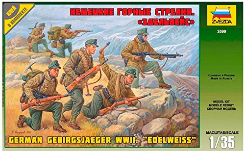 ZVEZDA 3599 German Gebirgsjager WWII Edelweiss Division 1:35 Military Model Kit