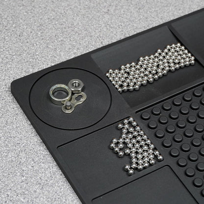 WELDTITE Rubber Workshop Mat with Magnet – Durable, Non-Slip & Magnetic Tool Holder, Oil Resistant and Washable
