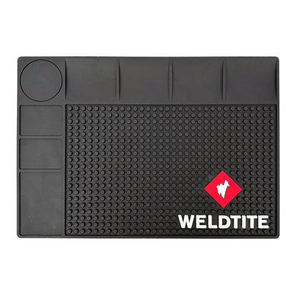WELDTITE Rubber Workshop Mat with Magnet – Durable, Non-Slip & Magnetic Tool Holder, Oil Resistant and Washable